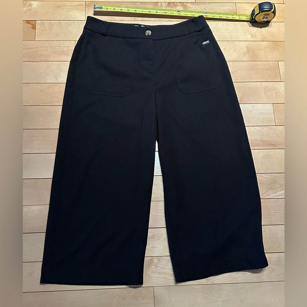 Marilou Wolfe Black Wide-Leg culottes size L (15)